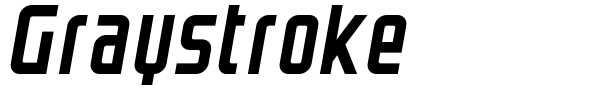 Graystroke font preview
